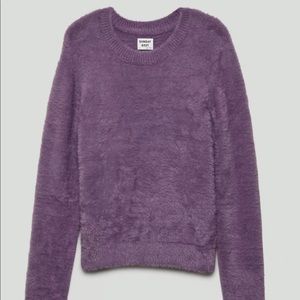 Aritzia Sunday Best fuzzy purple sweater size xs